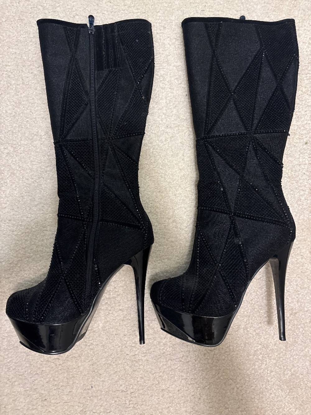 Vintage Y2K sequin boots